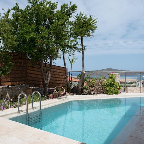 Cool off on summer afternoons with a dip in the sparkling pool