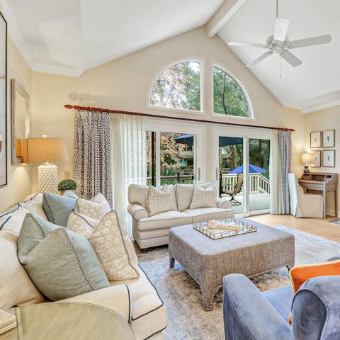 Get the whole group together in the living area