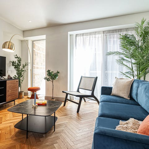 Relax, read or catch up on work from the living room