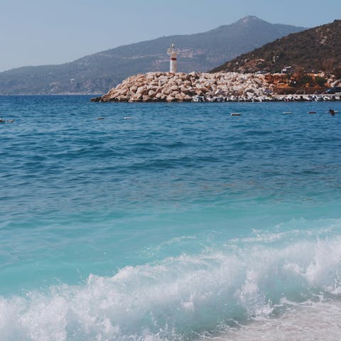 Stroll to Kalkan beach in around half an hour