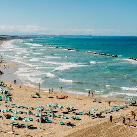 Splash in the sea – the beach is only 7.5 kilometres away
