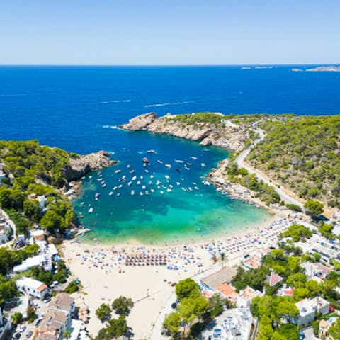 Flip flop down to Vadella's nearby sandy cove