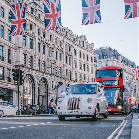 Do some shopping on Oxford Street, not far on foot