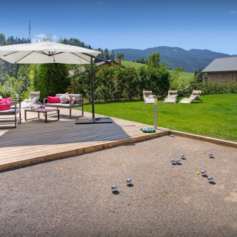 Enjoy a game of petanque on warm summer evenings
