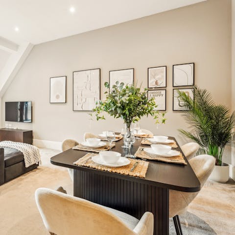 Savour cosy evenings at home or head to a local restaurant