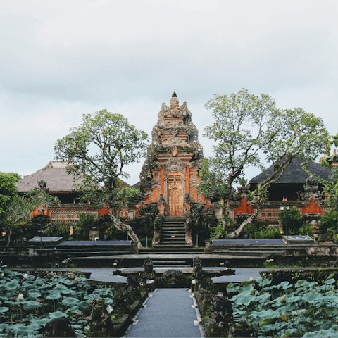 Visit Ubud's Saraswati Temple, located nearby