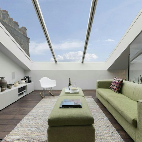 Relax with a cuppa in the sunlit living space