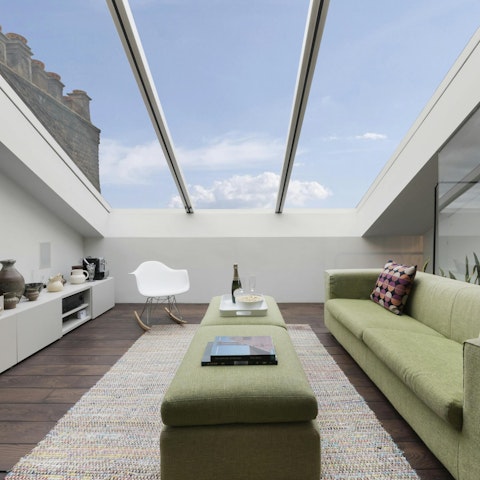 Relax with a cuppa in the sunlit living space