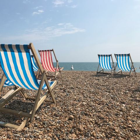 Stroll along Brighton’s beautiful pebble beach