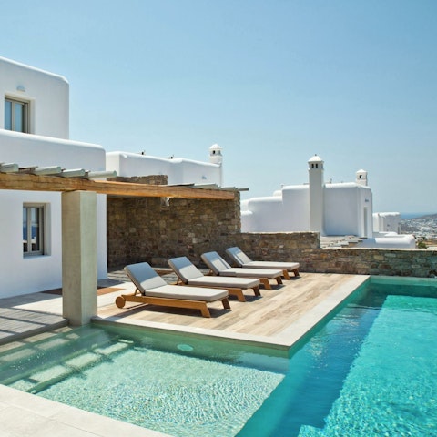 Cool off with a dip in the private pool