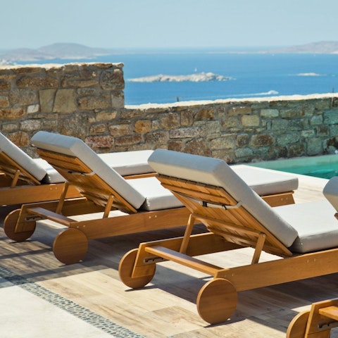 Catch the perfect holiday tan from the comfort of plush sun loungers