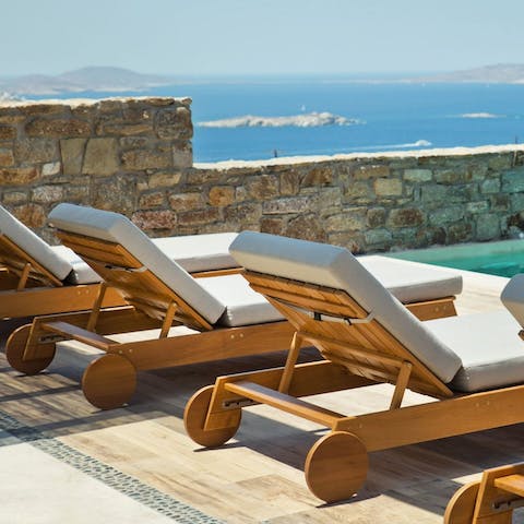 Catch the perfect holiday tan from the comfort of plush sun loungers