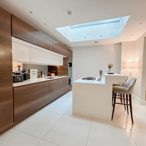 Sit at the breakfast bar with a coffee as you plan for the day ahead