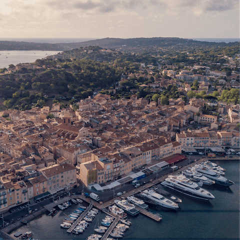 Book a waterfront table at Saint Tropez's harbour restaurants, a short drive away