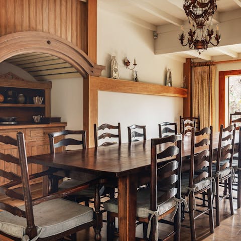 Pop the champagne and host a meal to remember in the formal dining room