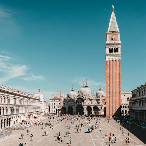 Visit the famous San Marco square – only a short walk from the apartment
