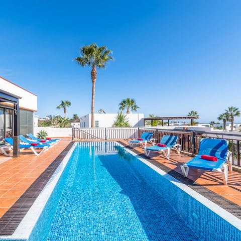 Splash in the private pool when you're not swimming in the ocean