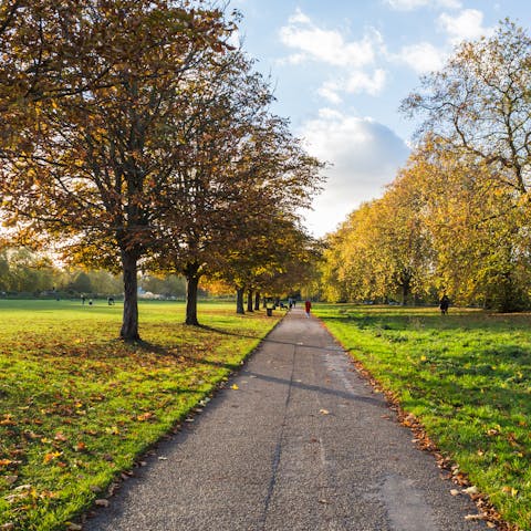 Take a stroll through Hyde Park, just a ten-minute walk away