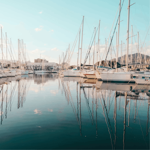 Have a morning stroll over to the Port of Palermo