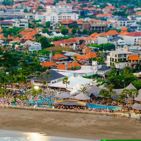 Head to Finns Beach Club, it's just over 2km away