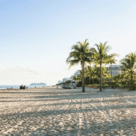 Soak up the sun at the beach – it's only a mile away