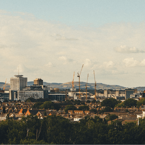 Take the train to Cardiff, a twenty-minute ride from Newport Station