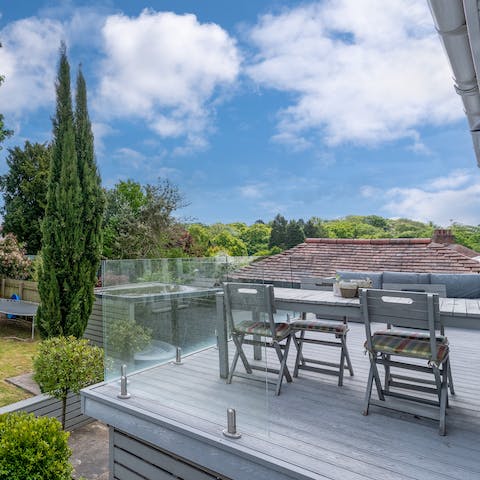 Catch the sun in the private garden, the perfect spot to enjoy cocktails on late summer evenings