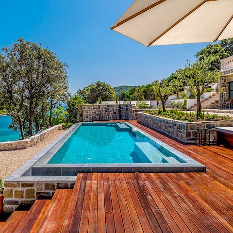 Go for a swim in the private pool