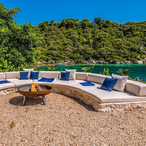 Linger around the fire long into the evening