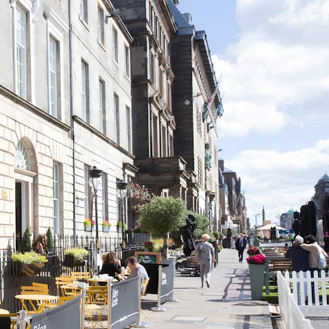 Stroll around the corner to Dean Village’s restaurants for a bite to eat