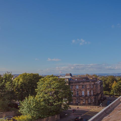 Soak up the panoramic views from this elegant top-floor apartment