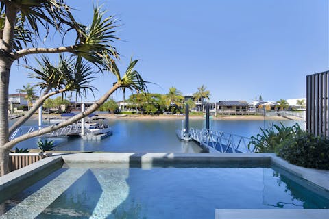 Enjoy stunning views across Tallebudgera Creek from the pool