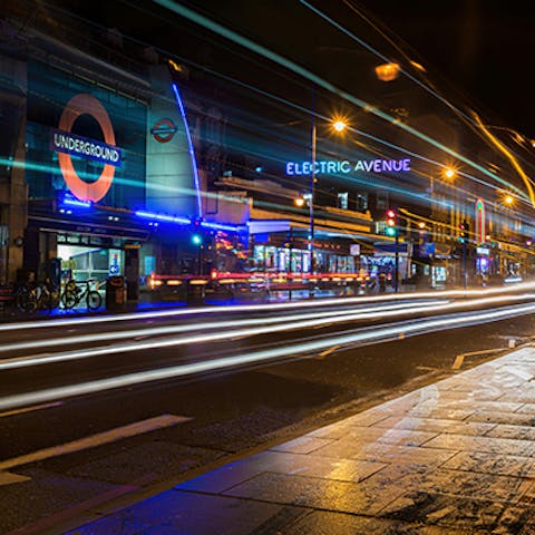 Soak up the buzzing vibes in Brixton as you stroll the high street