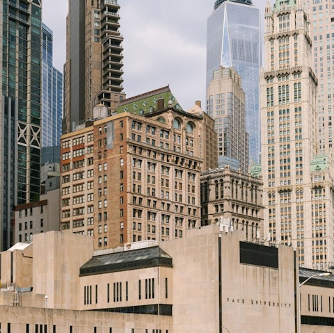 Enjoy incredible views of the financial district