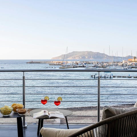 Toast the sunset from a private perch