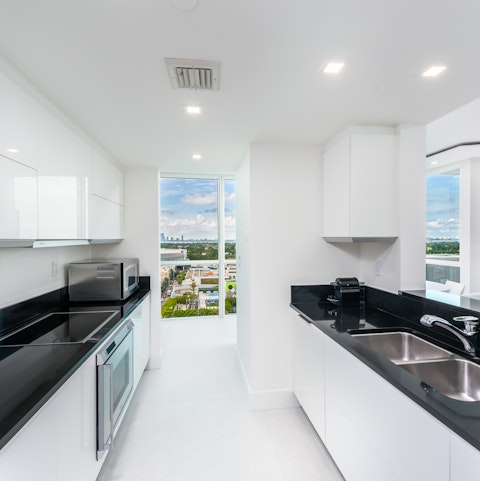 Prepare homemade meals in the modern kitchen