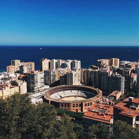 Take in views over Málaga from Mirador del Gibralfaro, over half an hour away