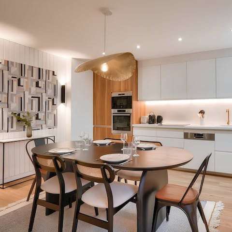 Gather around the dining table for a homemade boeuf bourguignon