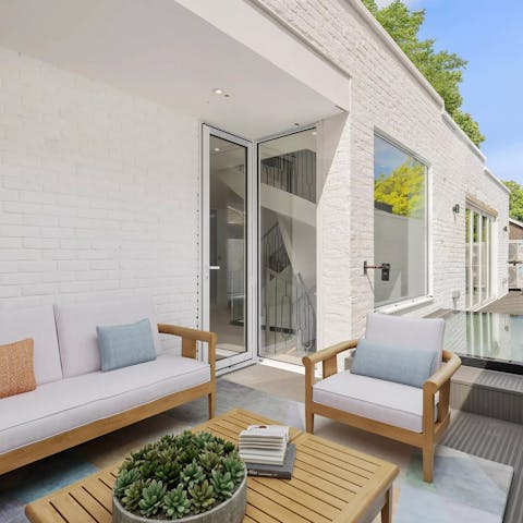 Savour leisurely evening drinks on the terrace