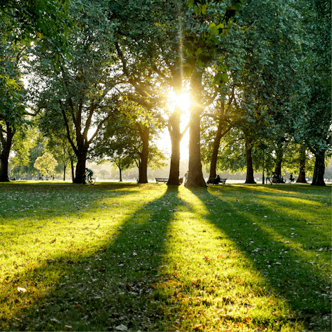Begin your London adventure with a stroll through Hyde Park