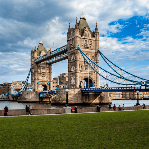 Visit London Bridge nearby and take some snaps
