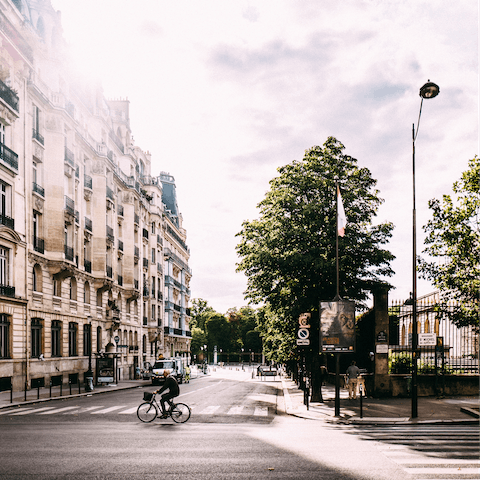 Stroll through the beautiful Luxembourg Gardens, a ten-minute walk away