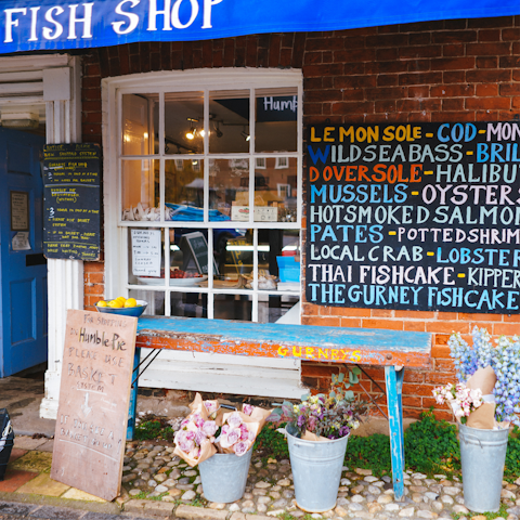 Mooch around vibrant Burnham Market for the afternoon, just a short drive away