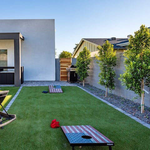 Enjoy family games on the lawn