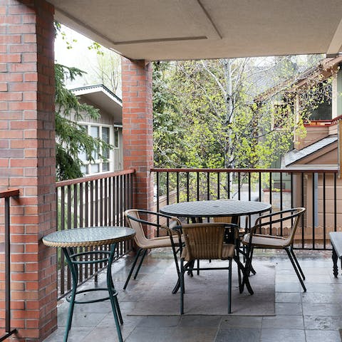 Dine alfresco on the veranda