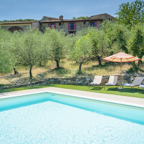 Take a dip in the private pool