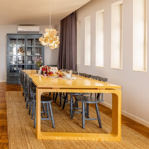 Enjoy some bacalhau à Gomes de Sá (cod casserole) in this striking dining space