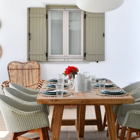 Gather together on the terrace for memorable evenings under the stars