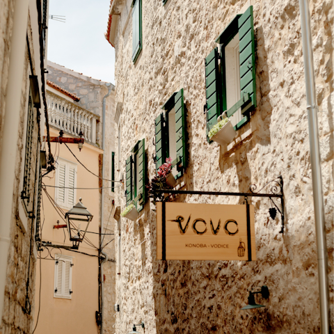 Explore the pretty port town of Vodice – seventeen kilometres away