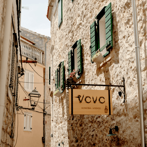 Explore the pretty port town of Vodice – seventeen kilometres away